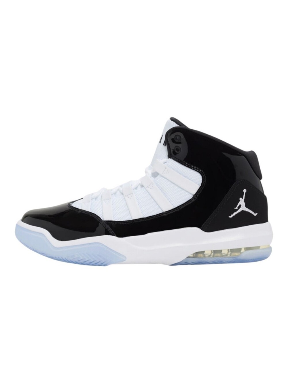 Jordan Max Aura Mid Top Athletic Sneaker Black White Men’s Sizes AQ9084-011